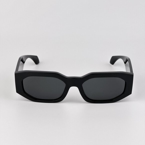 Versace VE4489U GB1/87 Black Rectangle Sunglasses Dark Grey Lens Unisex main image 8